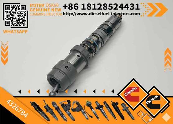 New Construction Machinery Fuel Injector for QSK60 Diesel 4326781 4928345 47446RX 4326784 Compatible with CUM-MINS Diesel Engine