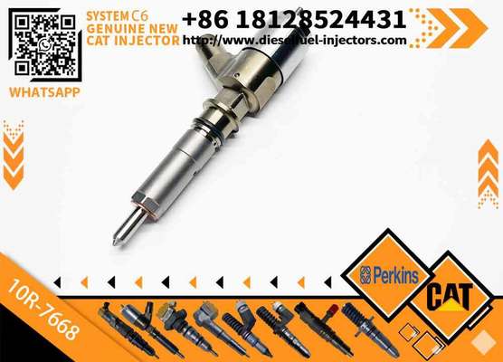 New Diesel Engine Injector 10R-7668 10R-7671 10R-7672 2645A718 10R-7673 10R-7676 for Caterpillar C4.4/C6.6 Common Rail (Steel)